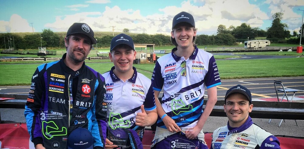 Team BRIT drivers take the podium at charity karting event