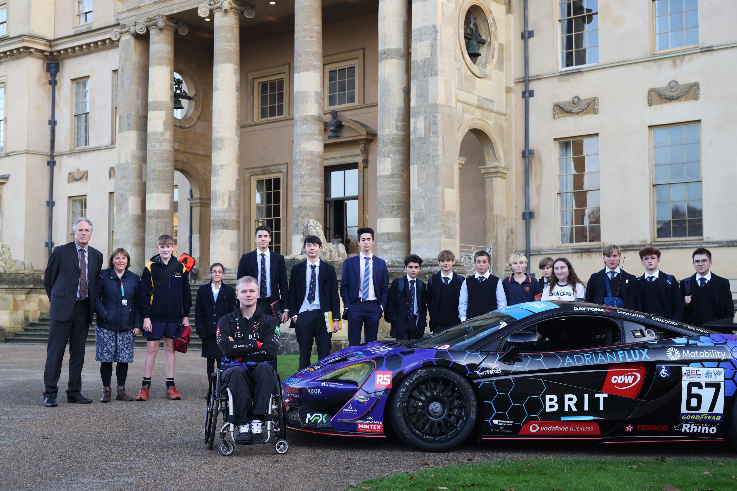 Noah inspires students with Team BRIT story