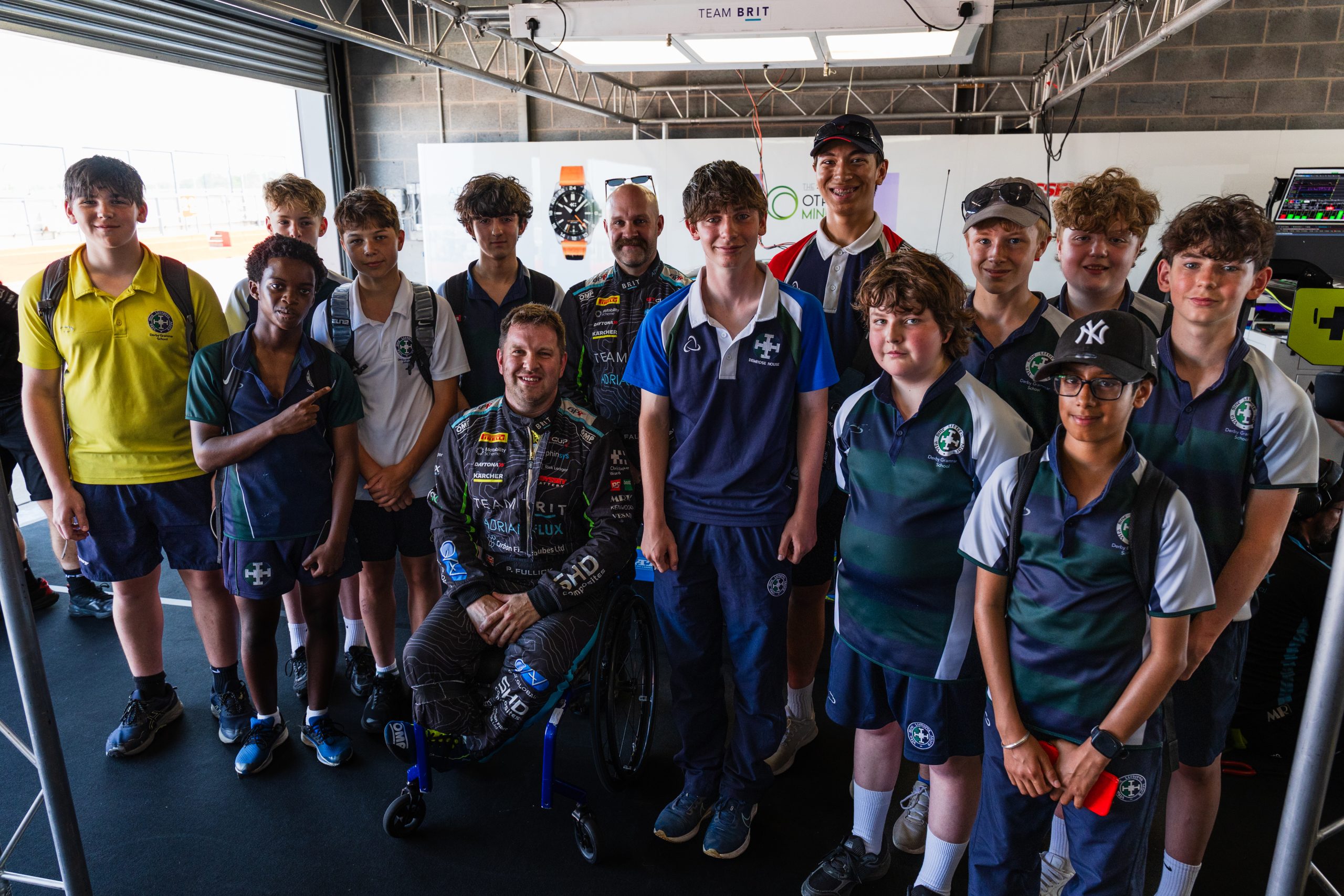 Derby students experience life in the fast lane with team visit